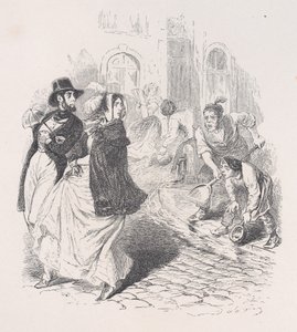 Overal zijn waterkranen, gieters van elke vorm, schoppen en potten van elke grootte, 1843 door Jean Ignace Isidore Gérard