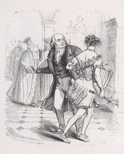 De Vluchtende Muze uit Het Complete Werk van Béranger, 1836 door Jean Ignace Isidore Gérard