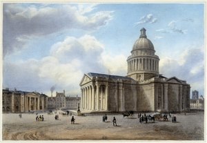 Le Pantheon - in "Promenade dans Paris et ses environs", ontworpen door Jacottet en Benoist, ca. 1840 door Jean Jacottet