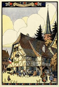 Het driekleurige paradijs; Auberge de la carp in Dannemarie 1917