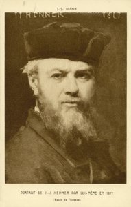 Zelfportret van Jean-Jacques Henner, Franse kunstenaar door Jean Jacques (after) Henner