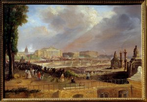 Proclamatie van de Republiek op het portiek van de Kamer van Afgevaardigden op 4 mei door Jean Jacques Champin