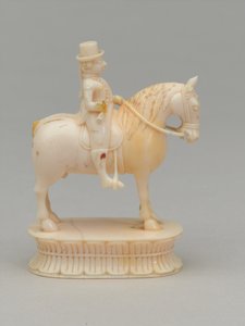 Witte paard, schaakstuk, India, circa 1820