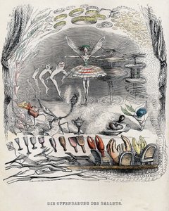 De Openbaringen van Ballet, 1840s door Jean Jacques Grandville