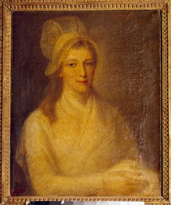 Portret van Marie Anne Charlotte Corday (1768-1793) door Jean Jacques Hauer