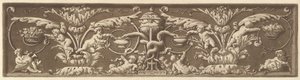 Ornamentale Fries met Putti en Verstrengelde Slangen, uit Recueil de Différentes Compositi..., 1784 door Jean Jacques Lagrenee