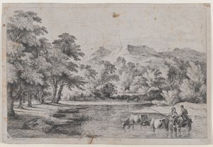 Landschap naar Fouquières, 1772 door Jean Jacques de Boissieu