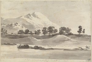 Berg Cairo vanaf de Overkant van de Melfa Rivier door Jean Jacques de Boissieu