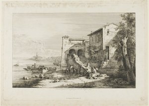 Oude Douanehuis aan de Tiber door Jean Jacques de Boissieu