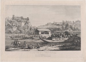 Paus Pius VII op de Saône, 1805 door Jean Jacques de Boissieu
