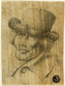 Portretbuste van een oude man met hoed en overjas door Jean Jacques de Boissieu