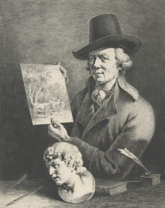 Zelfportret met Koeien door Jean Jacques de Boissieu