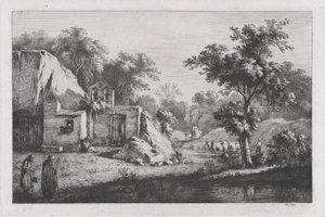 De kleine Hermitage, 1793 door Jean Jacques de Boissieu
