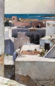 Avond op de terrassen (Marokko) door Jean Joseph Benjamin Constant