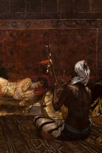 Interieur van een harem in Marokko (detail)