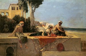 Op het Terras door Jean Joseph Benjamin Constant