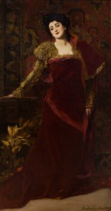 Portret van Emma Calve door Jean Joseph Benjamin Constant