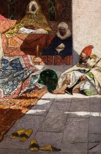 Geschenken van een pasja (detail), vóór 1883 (Olieverf op doek) door Jean Joseph Benjamin Constant