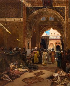De dag na een overwinning in het Alhambra door Jean Joseph Benjamin Constant