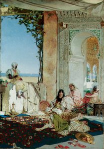Vrouwen van een harem in Marokko, 1875