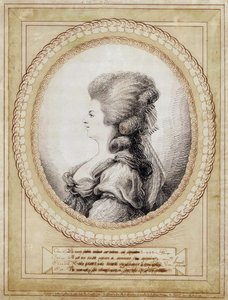 Portret van Marie Antoinette van Oostenrijk. door Jean Joseph Bernard