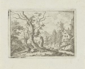 Drie dode bomen op een heuvel door Jean Joseph Hanson