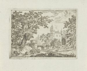 Kasteel in een landschap