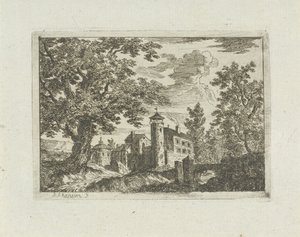 Kasteel in een landschap