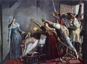 Moord op Jean Paul Marat (Jean-Paul) 1743-93 Franse revolutionaire politicus