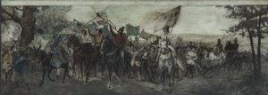 Schets voor de decoratie van de galerij in de Cour d