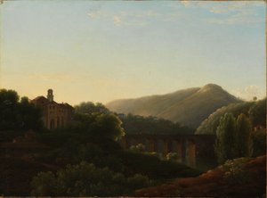 De brug bij La Cava, Koninkrijk Napels door Jean Joseph Xavier Bidauld
