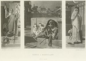 Homerus een bedelaar door Jean Jules Antoine Lecomte du Nouy