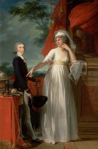 Margaret Callender en haar zoon James Kearney