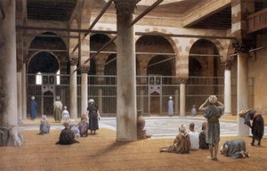 Interieur van een moskee in 1870 door Jean Leon Gerome, memorial art gallery van de universiteit van Rochester door Jean Leon Gerome