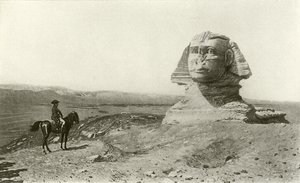 Napoleon en de Sfinx (gravure)