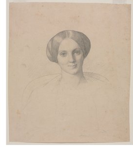 Portret Hoofd van een Vrouw door Jean Leon Gerome