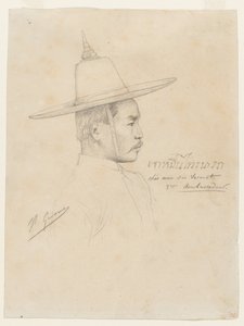 Studie voor De ontvangst van de Siamese ambassadeurs in Fontainebleau door Jean Leon Gerome