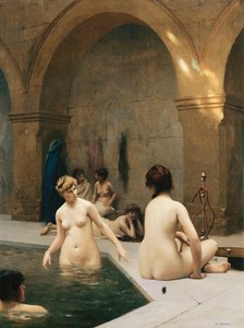 De baders, ca. 1889 door Jean Leon Gerome