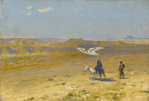De vlucht naar Egypte, 1890s door Jean Leon Gerome