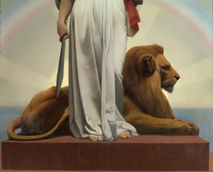 De Republiek door Gerome Jean Leon (1824 - 1904) (allegorie - 1848); Mairie des Lilas door Jean Leon Gerome