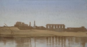 Uitzicht op de Nijl bij Luxor, 1857 door Jean Leon Gerome