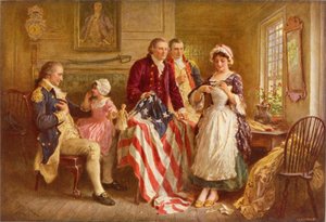 Betsy Ross 1777 door Jean Leon Gerome Ferris