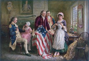 Betsy Ross 1777 door Jean Leon Gerome Ferris