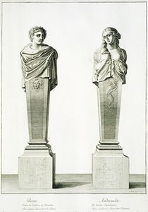 Beelden van Perseus en Andromeda door Louis Lerambert in Versailles door Jean Lepautre
