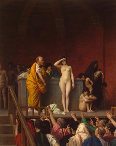 Slavenmarkt in het oude Rome door Jean Leon Gerome