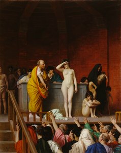 Slavenmarkt in het oude Rome door Jean Leon Gerome