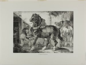 Een Franse hoefsmid, plaat 12 uit Diverse onderwerpen Naar het leven en op steen getekend (De Engelse suite)