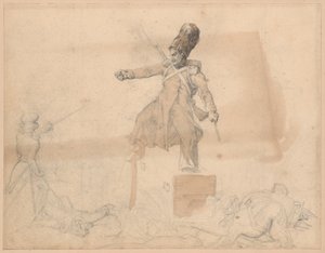 Artillerie caisson door Jean Louis André Théodore Géricault