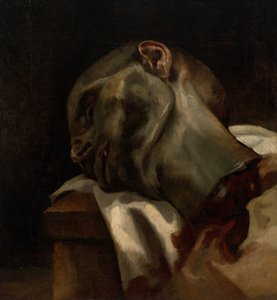 Hoofd van een geguillotineerde man