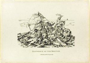 Schipbreuk van de Medusa door Jean Louis André Théodore Géricault
